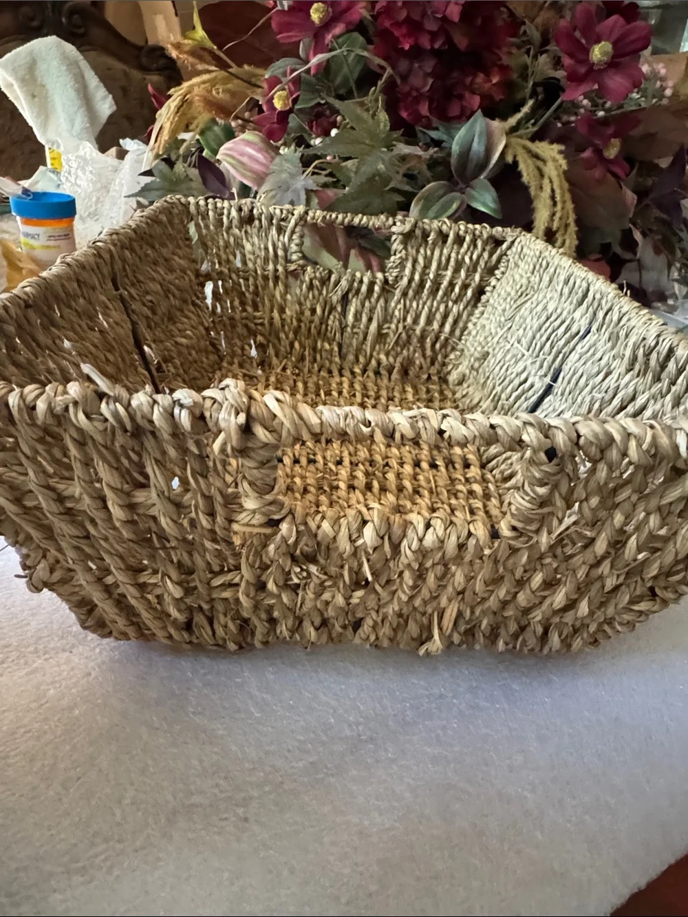 Natural Seagrass Woven Storage Basket - Neutral